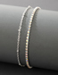 Fashion Silver Color Alloy Rhinestone Multilayer Anklet