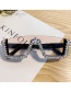 Fashion Grey Diamond One-piece Frame Sunglasses
