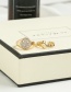 Fashion Gold Color Copper Inlaid Zirconium Smiley Ring
