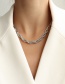 Fashion Heavy Industry Twist Necklace Steel Color Titanium Steel Encrypted Braided Chain Necklace