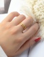 Fashion Rose Gold Color Titanium Steel 18k Real Gold Color Frosted Ring