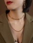 Fashion Steel Hollow Chain Necklace 50cm Titanium Steel Ring Hollow Chain Necklace