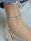 Fashion Steel Color Stainless Steel Cross Pearl Anklet