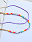 Fashion Color Resin Rice Bead Letter Double Necklace
