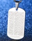 Fashion Single Pendant Titanium Steel Square Brand Scripture Necklace