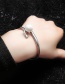Fashion Steel Color Glossy Pearl Knotted Bracelet