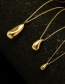 Fashion Steel Color Shaped Water Drop Necklace