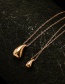 Fashion Steel Color Shaped Water Drop Necklace