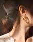 Fashion A Pair Of Small Steel Earrings Titanium Steel 18k Real Gold Color Plated Earrings