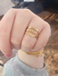 Fashion Gold Color Pisces-pisces Stainless Steel Twelve Constellation Letter Ring
