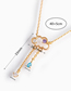 Fashion White K 18k Gold Color Preserving Inlaid Zirconium Cloud Tassel Necklace