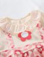Fashion Apricot Small Flower Lapel Fake Two-piece Baby Jumpsuit With Sling