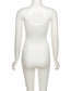 Fashion White Low-cut Cardigan Zipper Skinny Jumpsuit