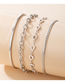 Fashion Silver Color Chain Love Bracelet Set