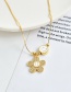 Fashion Red Copper Inlaid Zircon Drop Oil Smiley Flower Necklace