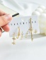 Fashion Gold Color 6-piece Set Of Copper Inlaid Zirconium Geometric Earrings