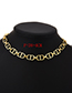 Fashion Golden Alloy Ring Necklace