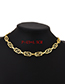 Fashion Golden Alloy Geometric Shape Necklace