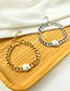 Fashion Silver Alloy Chain Square Pearl Bracelet