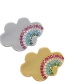 Fashion White Gold Color Peach Heart Micro-inlaid Zirconium Rainbow Cloud Accessories
