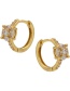 Fashion White Gold Color Micro-inlaid Zirconium Round Earrings