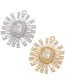 Fashion White Gold Color Micro-inlaid Zirconium Sunflower Accessories
