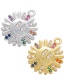 Fashion White Gold Color Micro-inlaid Colored Diamond Sunflower Diy Accessories