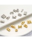 Fashion White Gold Color Copper-plated Real Gold Color Color-preserving Letters Glossy Letter Accessories