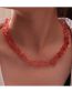 Fashion Orange Irregular Multicolored Gravel Necklace