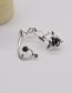 Fashion Silver Color Metal Round Ear Rose Flower Ear Clip