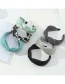 Fashion Black And White Leaf Floral Fabric Knotted Wide-brim Hair Band