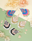 Fashion White Geometric Rice Beads Beaded Tassel Earrings