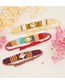 Fashion Coffee Color Cotton Braided Color Matching Shell Bracelet