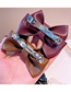 Fashion Ginger Pu Leather Bow Hairpin