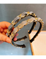 Fashion Chain-black Chain Headband With Diamond
