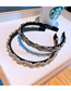 Fashion Chain-black Chain Headband With Diamond