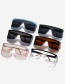 Fashion Black Frame Transparent Film One-piece Large Frame Sunglasses