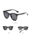 Fashion Rice White Frame Light Tea Slices Round Small Frame Rice Nail Sunglasses