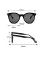 Fashion Black Frame Gray Piece Round Small Frame Rice Nail Sunglasses