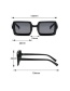 Fashion Rice White Frame Light Tea Slices Square Frame Sunglasses