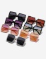 Fashion Beige Framed Purple Powder Tablets Large Square Square Sunglasses