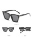 Fashion Black Frame Double Gray Sheet Cat Eye Large Frame Sunglasses