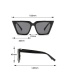 Fashion Top Black And Bottom Leopard Print Double Tea Slices Cat Eye Large Frame Sunglasses