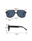 Fashion Black frame double gray sheet Round Double Beam Big Frame Sunglasses