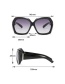 Fashion Beige Framed Double Tea Slices Metal Polygonal Trim Sunglasses