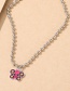 Fashion Silver Color Alloy Dripping Butterfly Necklace