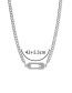 Fashion Silver Color Diamond Brooch Necklace