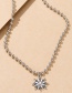 Fashion Silver Color Alloy Sun Round Bead Chain Necklace