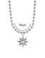 Fashion Silver Color Alloy Sun Round Bead Chain Necklace