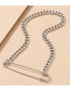 Fashion Silver Color Pin Chain Necklace